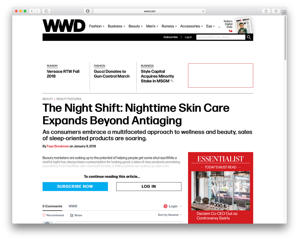 Nighttime Skin Care Expands Beyond Antiaging